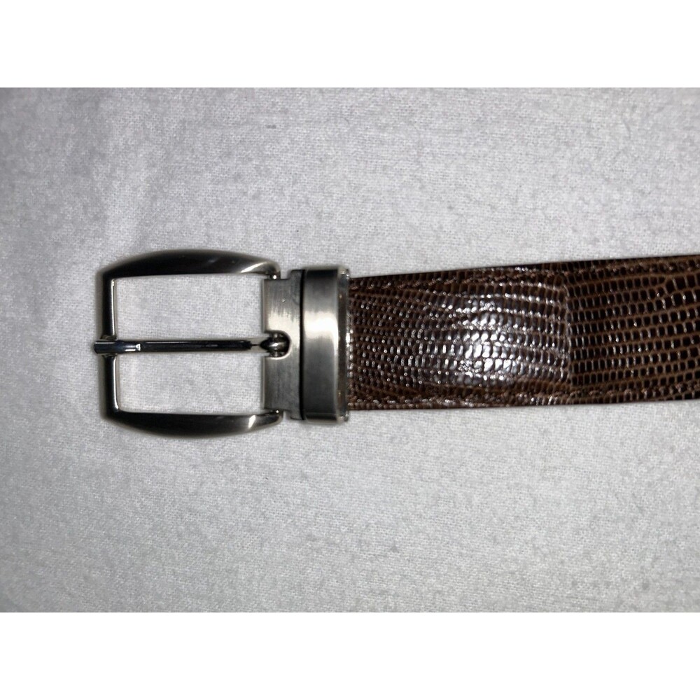 Lopez Taibo 1897 Genuine Lizard Belt Brown 42-105
